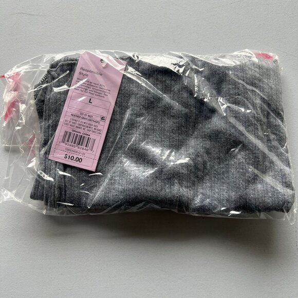 Wild Fable Women's Lace Trim Tiny Tank Top Heather Gray Large - Picture 2 of 3